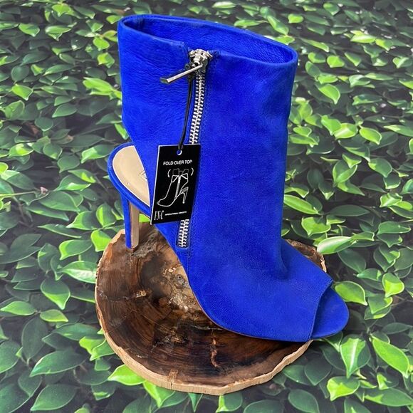 Inc International concepts, blue suede ankle boot heels - Picture 3 of 9